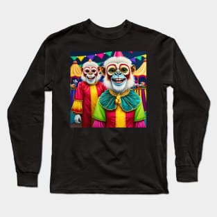 Monkey Circus Clowns in the Big Top Long Sleeve T-Shirt